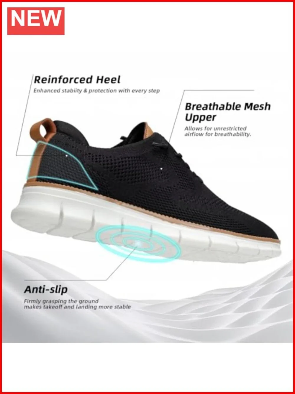 Men's Oxfords Fashion Mesh Casual Dress Walking Sneakers Comfortable